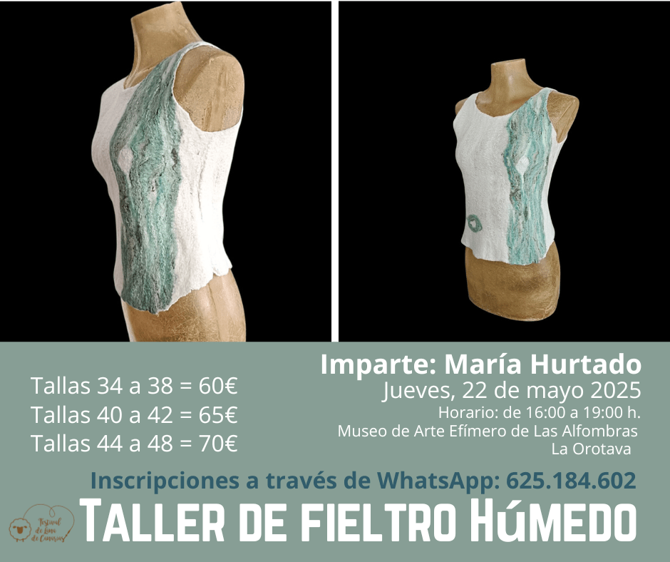 Taller de Fieltro Húmedo con María Hurtado. Top de&nbsp;lana.